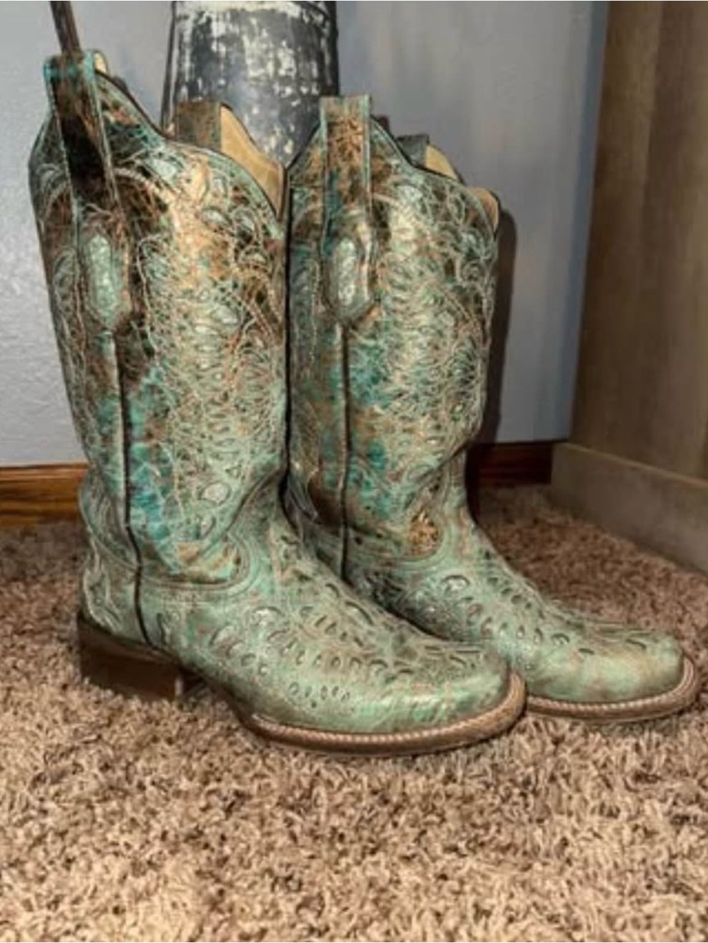 Corral Glitter Square Toe Boots